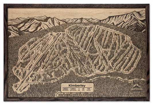 Kimberley Alpine Resort — Natural Engraved Map