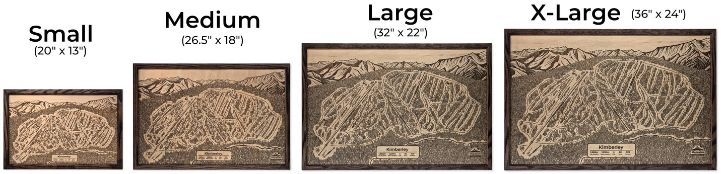 Kimberley Alpine Resort — Natural Engraved Map