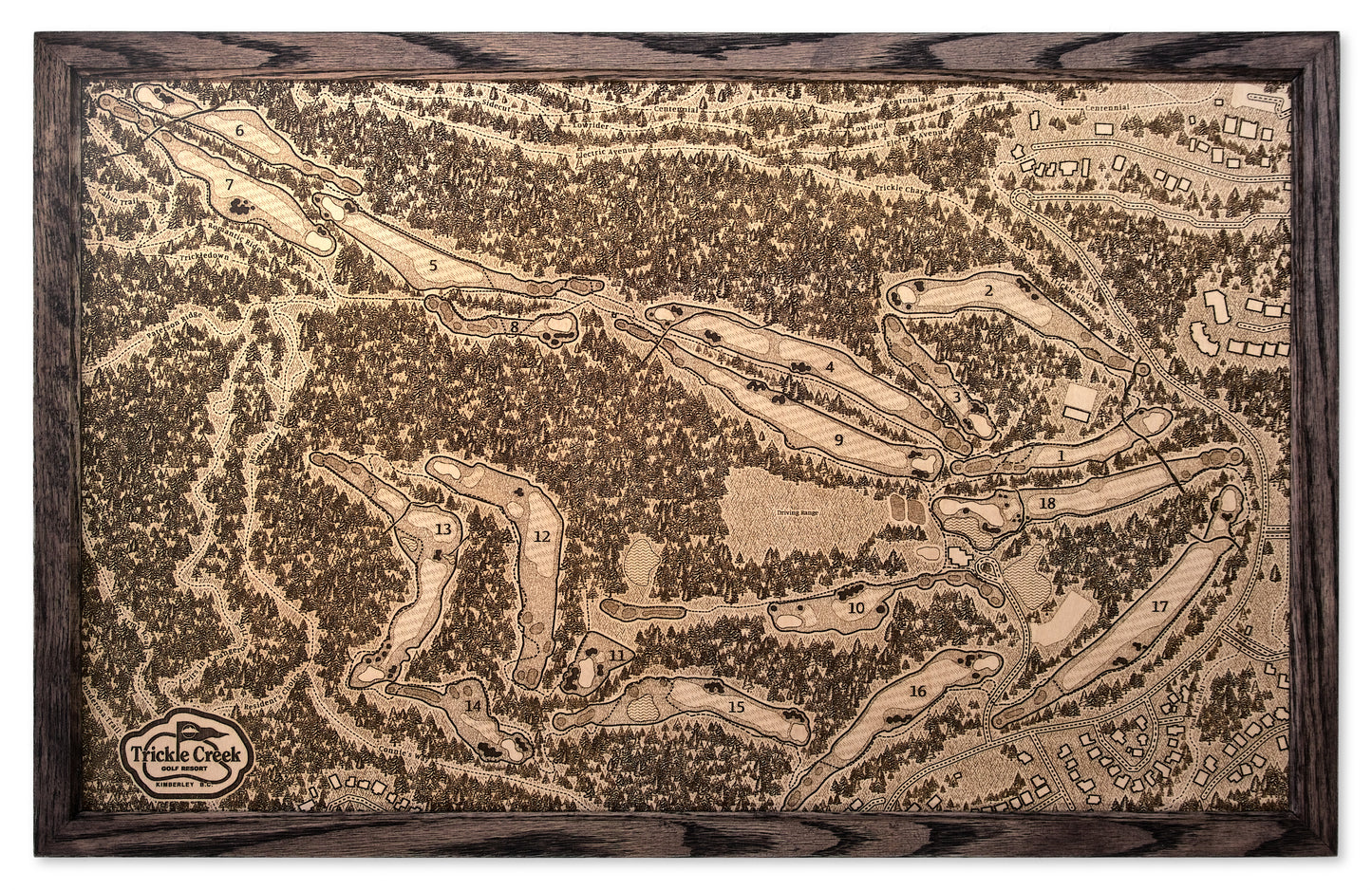 Trickle Creek — Natural Engraved Map