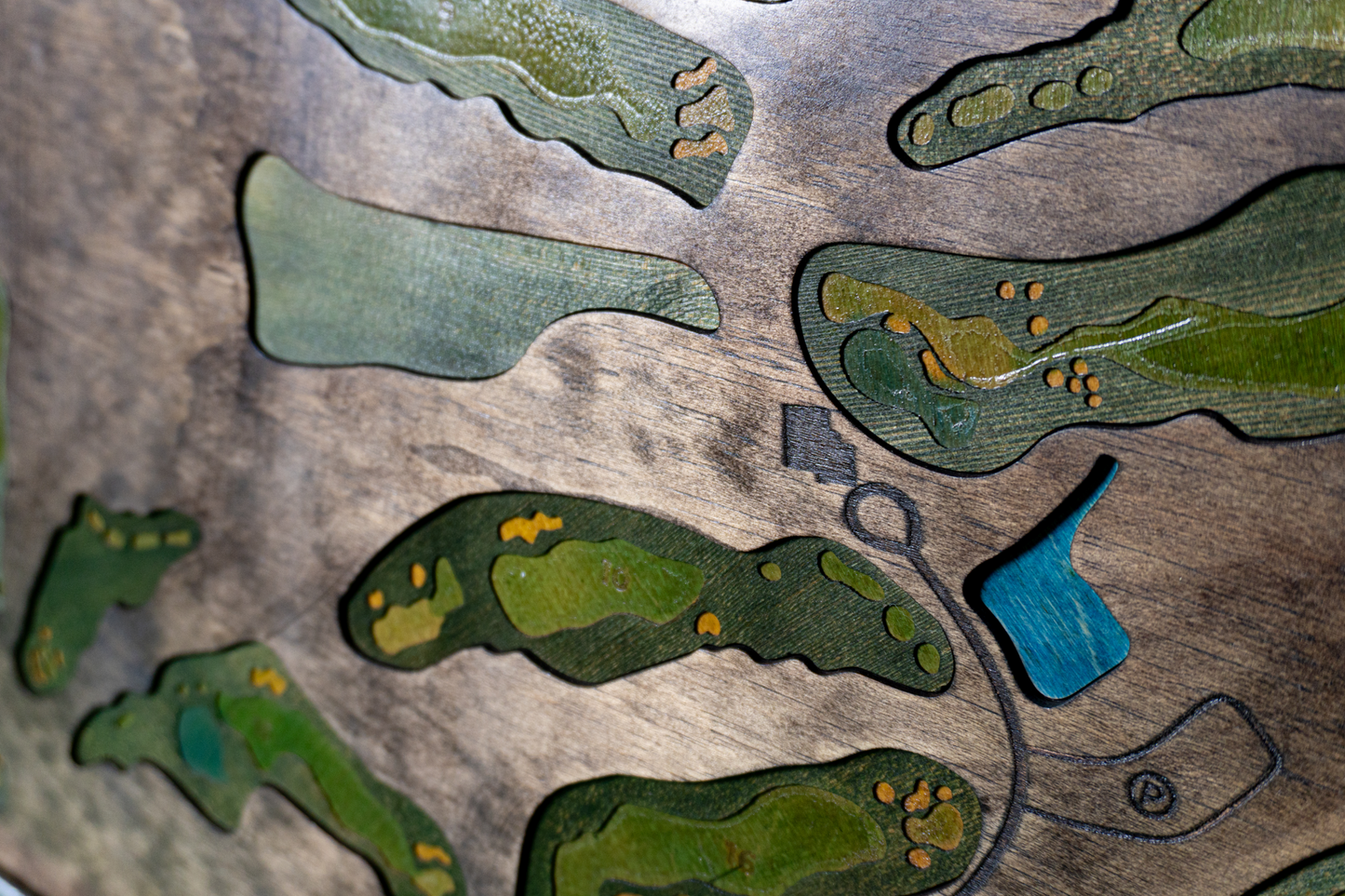 Trickle Creek - 2D Inlay Map 34" x 18"