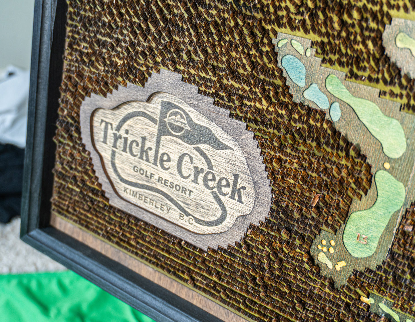 Trickle Creek 3d Wooden Layered Map (32" x 20")