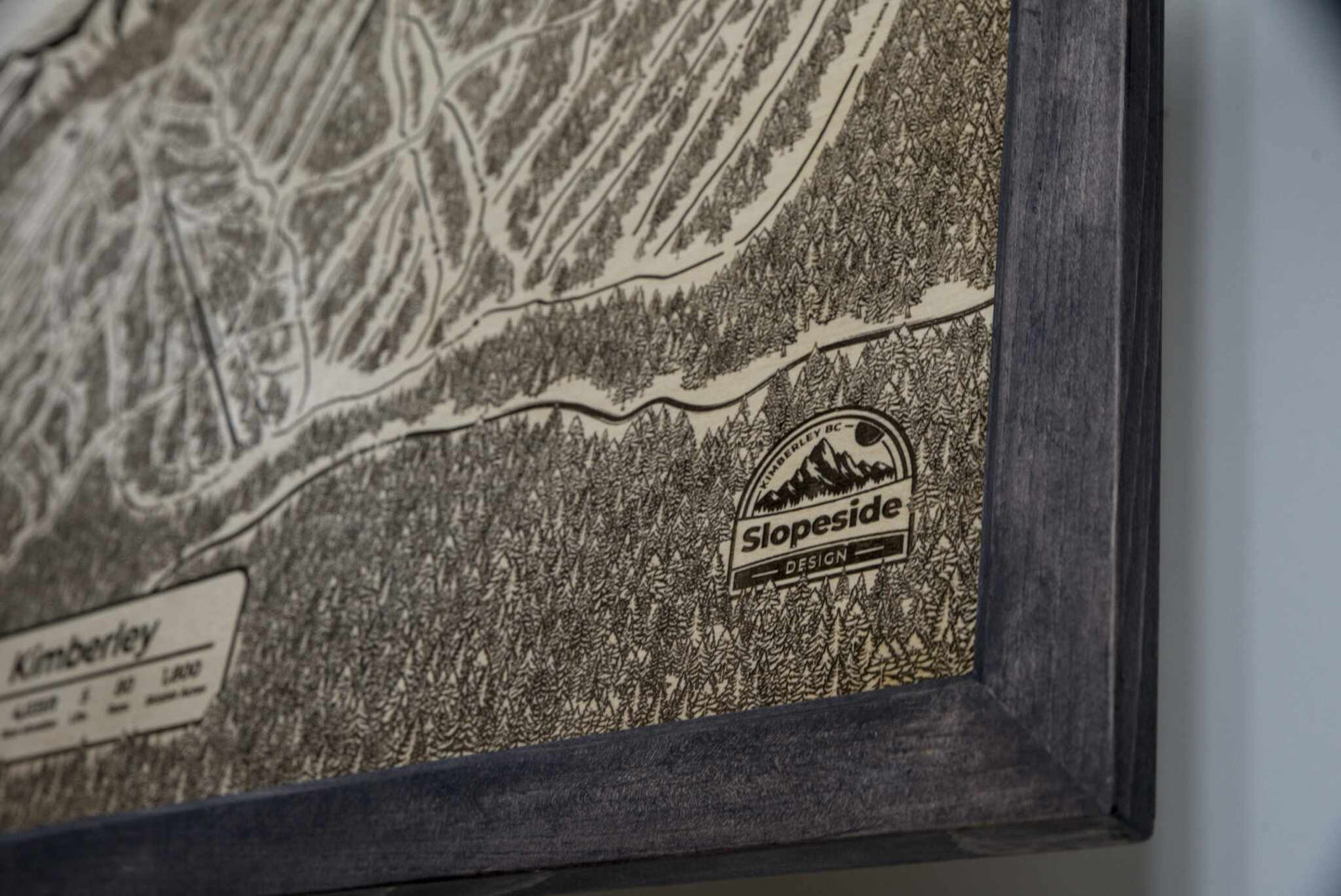 Limited Edition Wooden Ski Map | Kimberley Alpine Resort