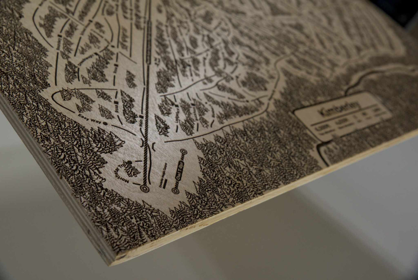 Limited Edition Wooden Ski Map | Kimberley Alpine Resort