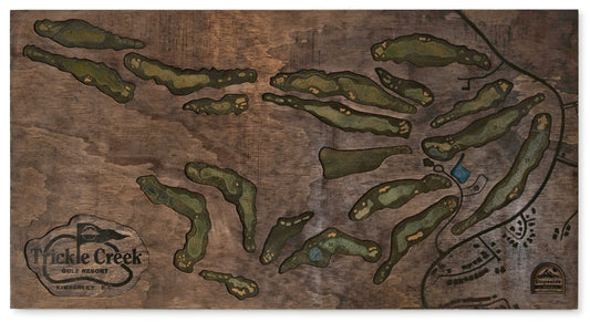 Trickle Creek - 2D Inlay Map 34" x 18"