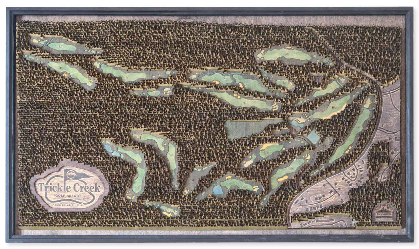 Trickle Creek 3d Wooden Layered Map (32" x 20")